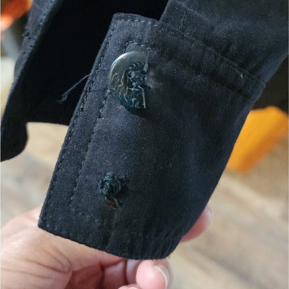 Vintage Guess Black Lightweight Trench Coat Women's‎ Small - Picture 7 of 9